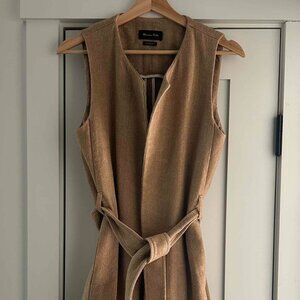 Massimo Dutti Tweed Belted Vest